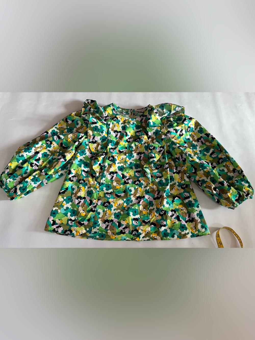 Ted Baker Floral Blouse in Teal, Green & Black